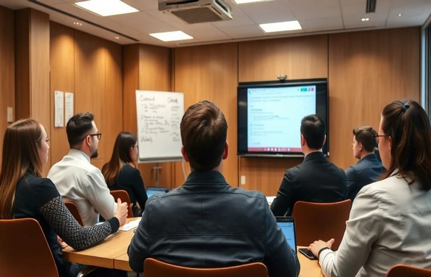 Sales psychology training room setup